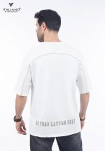 ⁦تي شيرت قطن رجالي أوفر سايز⁩ - الصورة ⁦2⁩