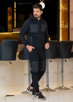 Men's Winter Pajamas-Black-1548 - Image 4