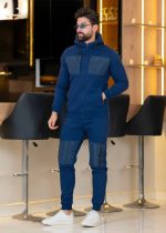 Men's Winter Track Suit-Navy-1548 - Image 3
