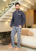 Men's Winter Pajama-Gray-1550 - Image 3