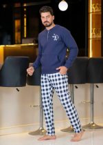 Men's Winter Pajama-Navy-1555 - Image 2